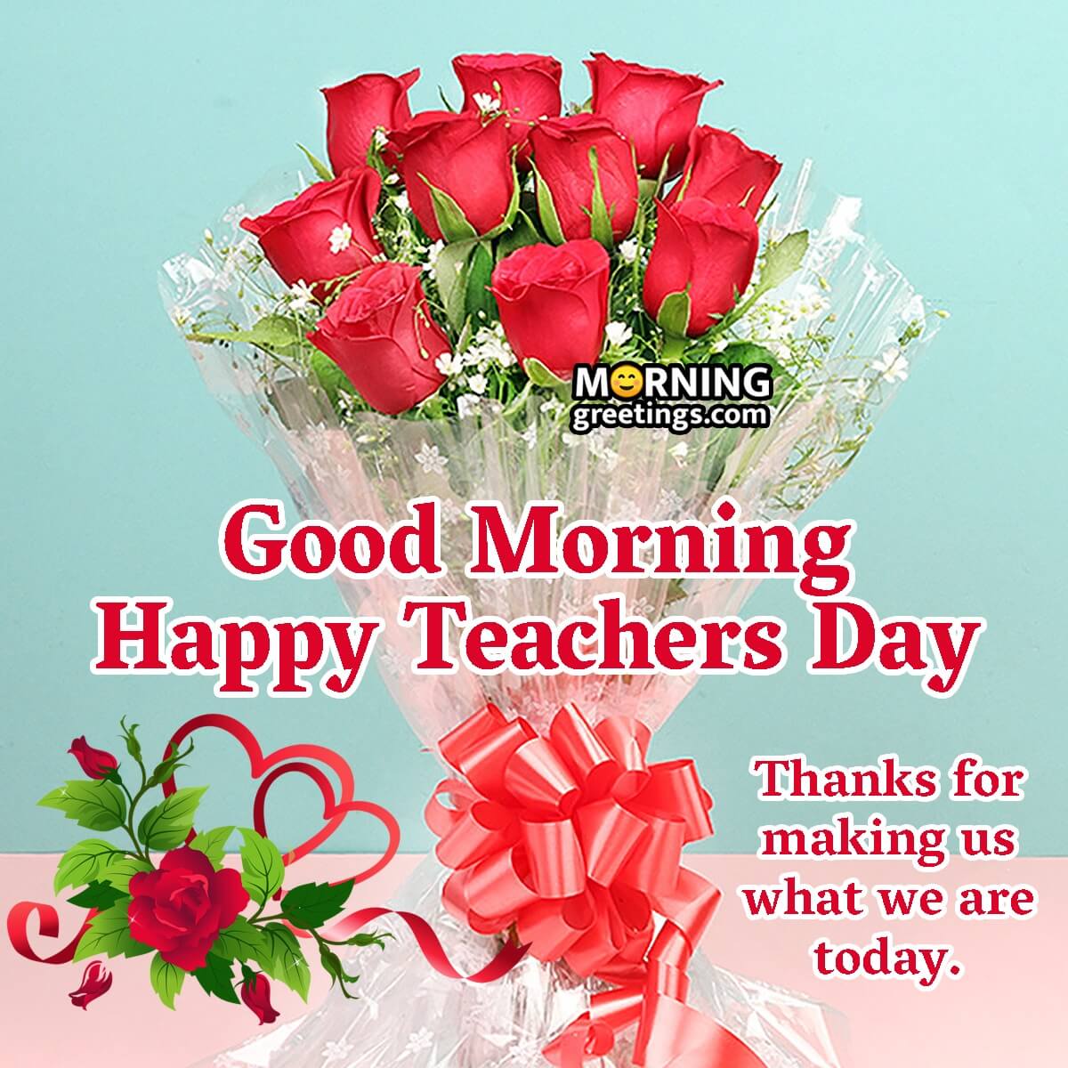 Good Morning Happy Teacher's Day Thanks Image