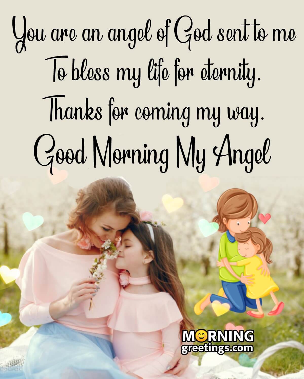 Good Morning Message Images For Daughter Morning Greetings Morning Quotes And Wishes Images