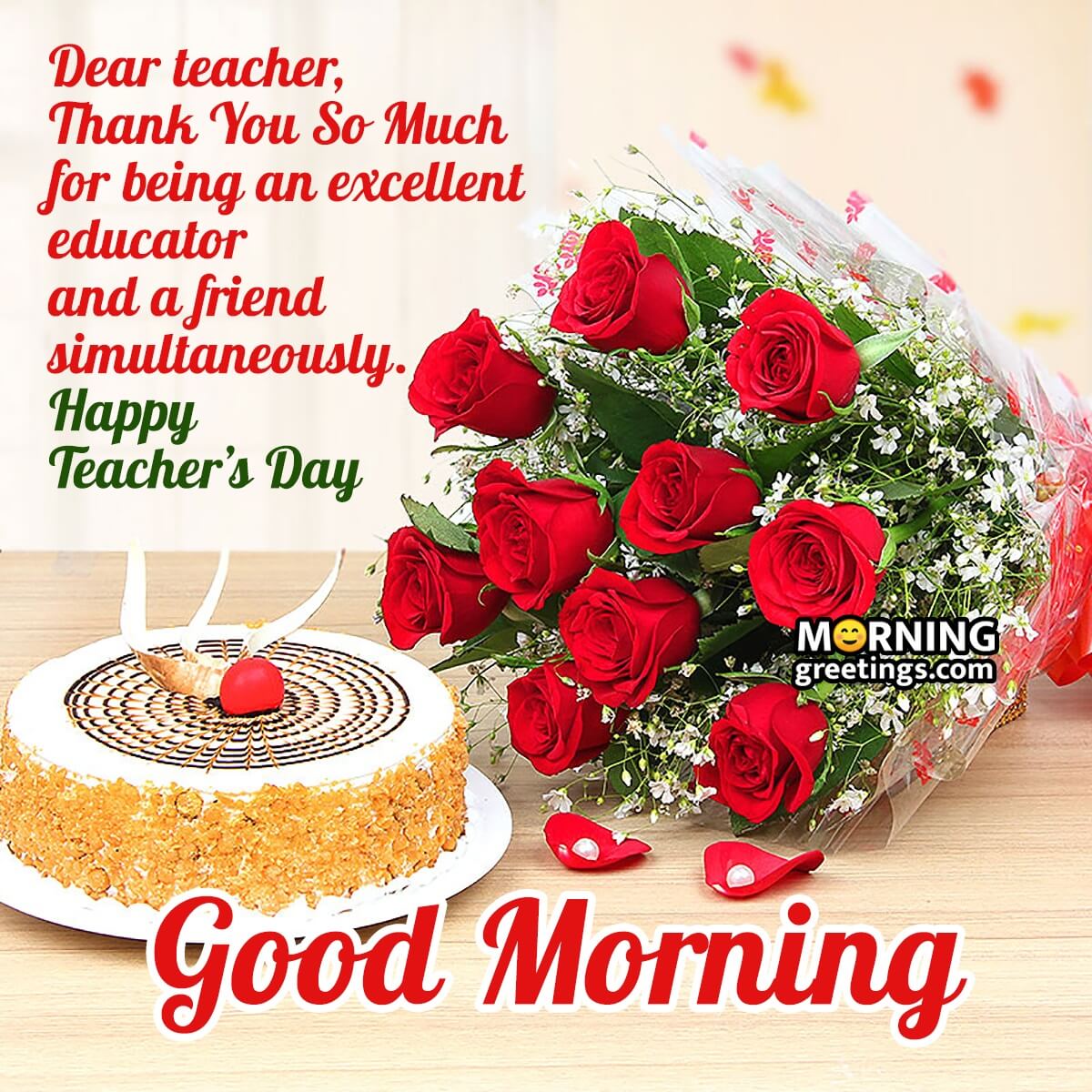 Good Morning Teacher's Day Thanks Image