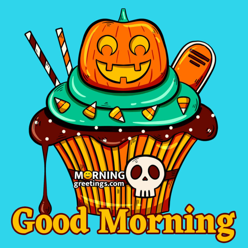 Good Morning Halloween Cake Image