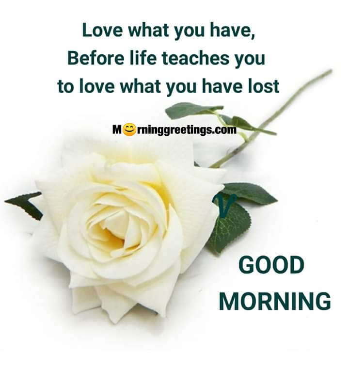 Good Morning Love What You Have
