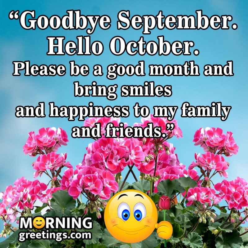 Goodbye September Hello October Picture