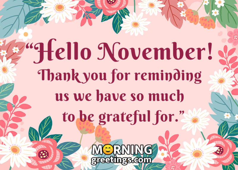 Hello November Thank You Image