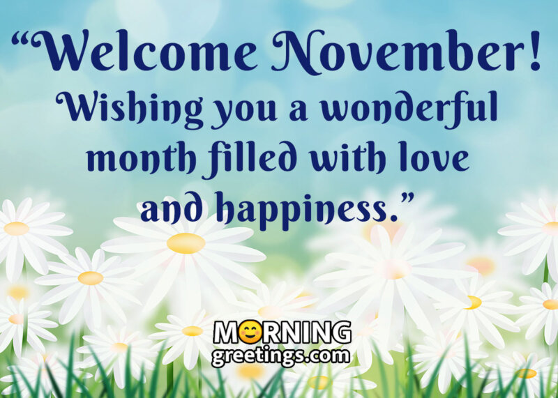 Welcome November Wish Image