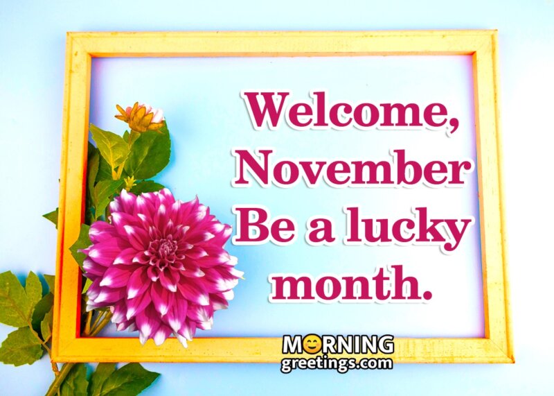 Welcome, November. Be A Lucky Month!