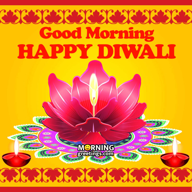 Beautiful Good Morning Happy Diwali Image