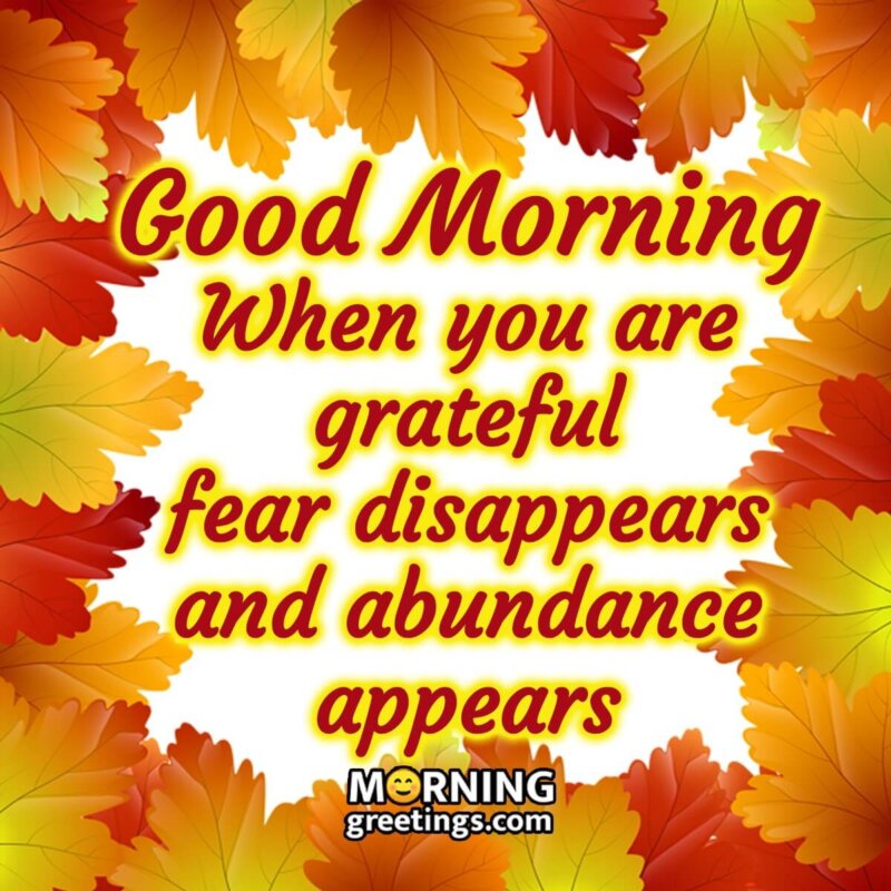 Good Morning Be Grateful