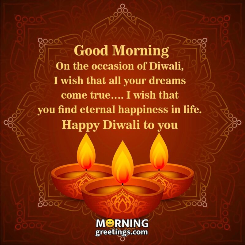Good Morning Happy Diwali Wish