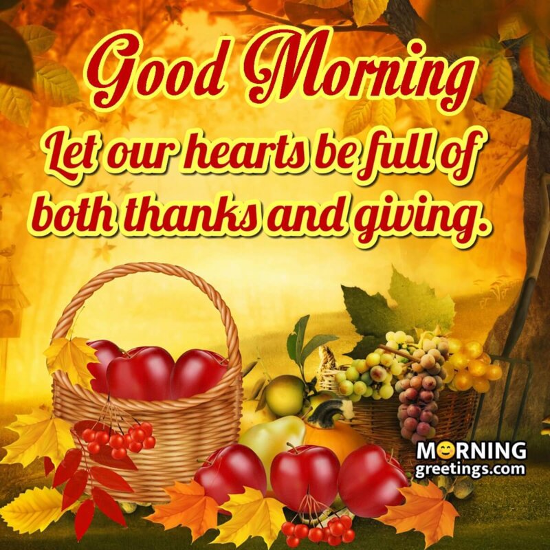 Good Morning Heart Be Thankful