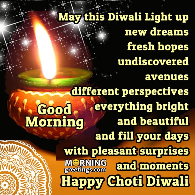 Happy Choti Diwali Good Morning