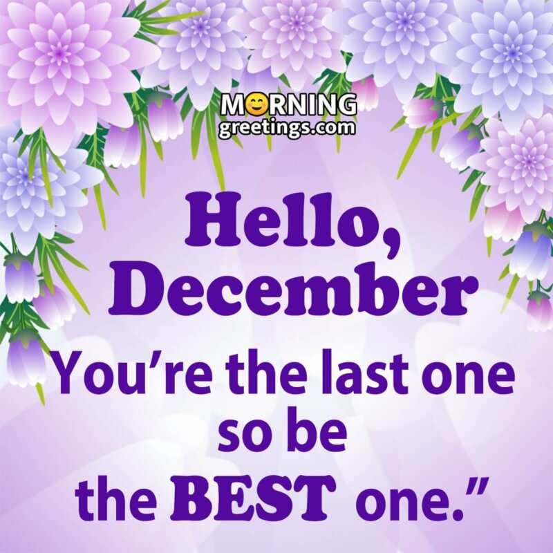 Hello, December Quote