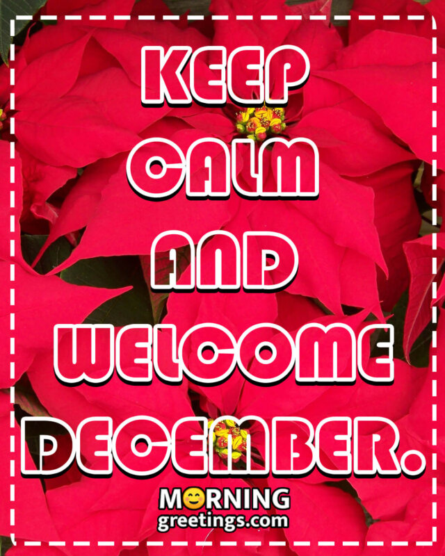 Keep Calm And Welcome December