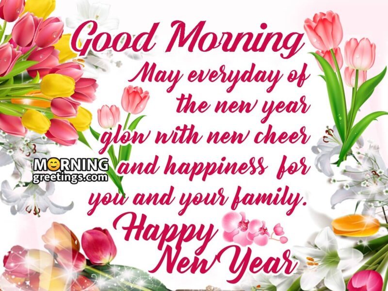 Good Morning New Year Wishes Card