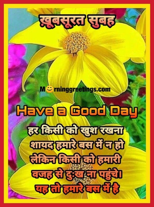 Wonderful Good Morning Hindi Quote