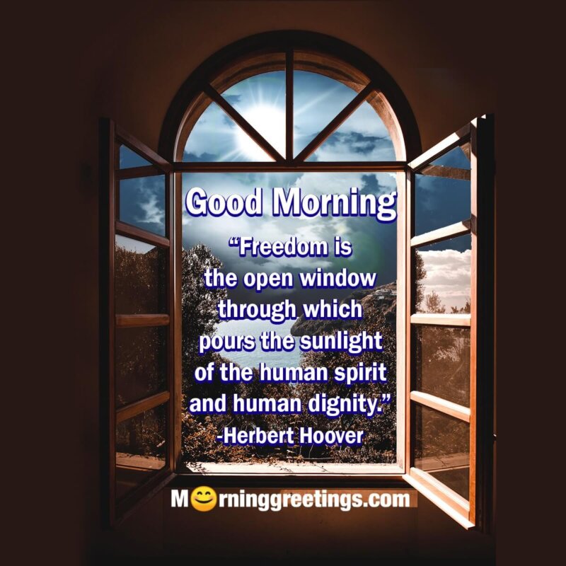 Good Morning Freedom Is The Open Window