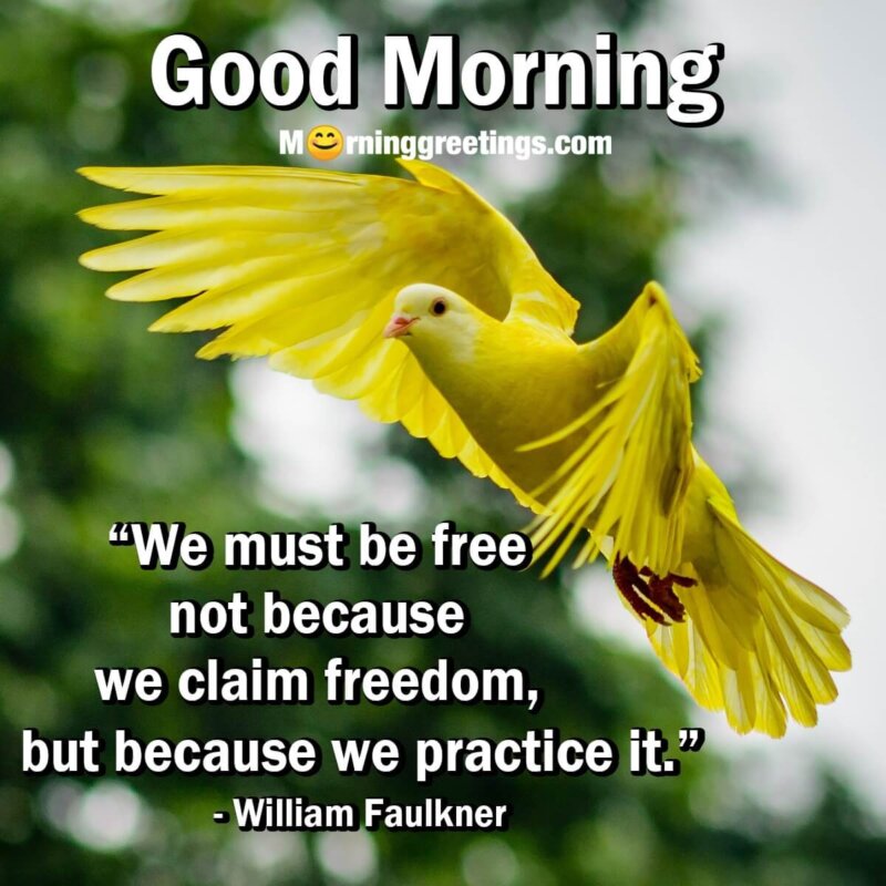 Good Morning Freedom Quote Pic