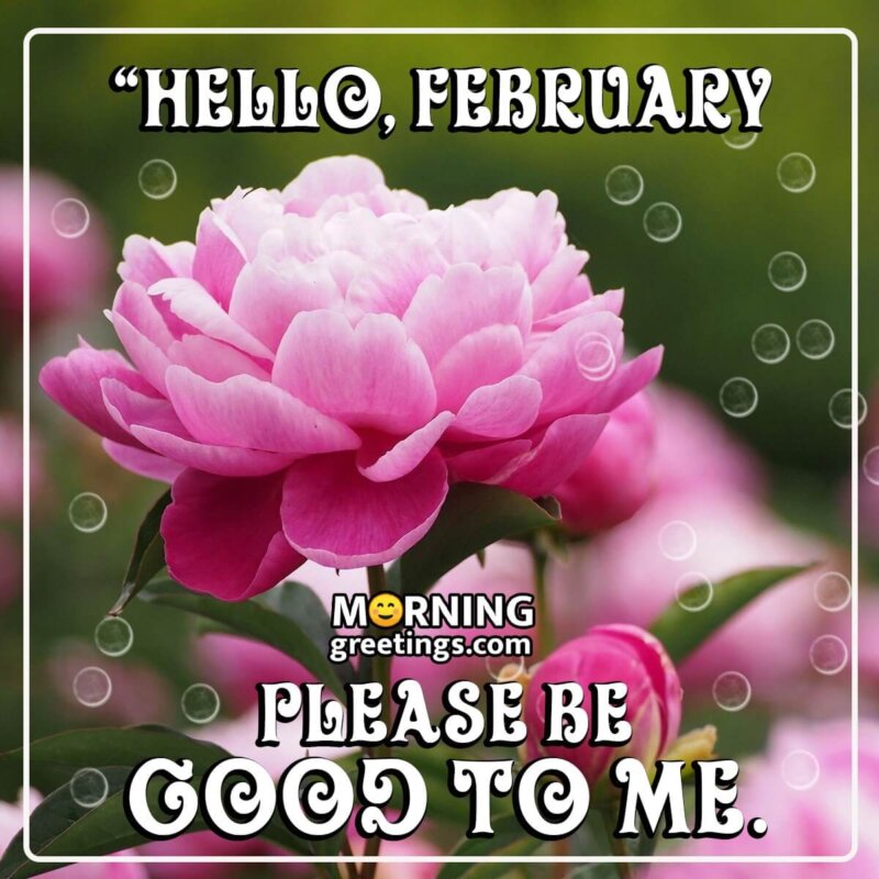 Hello, February! Be Good To Me!