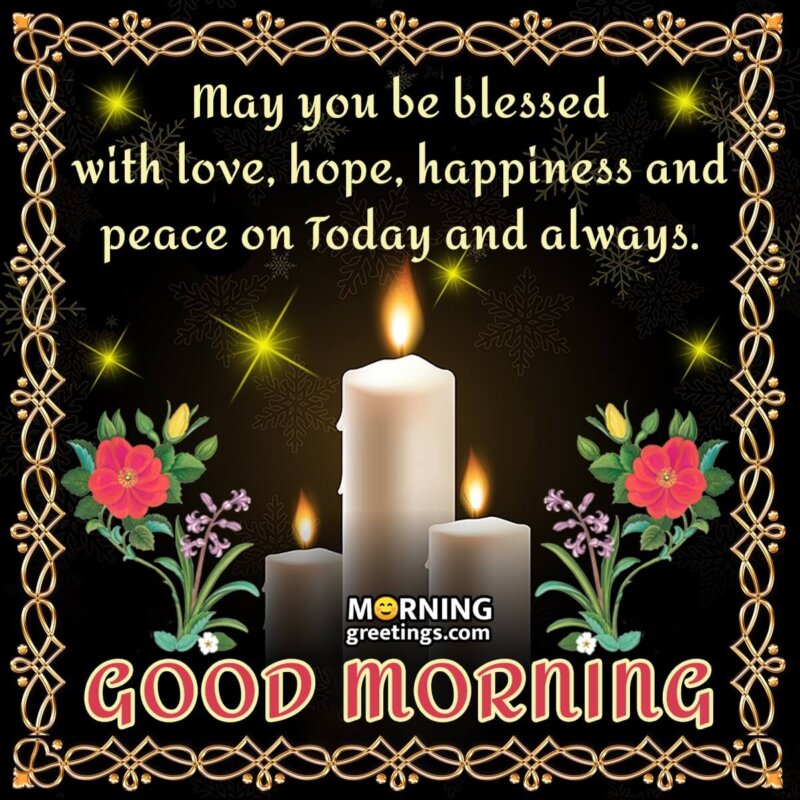 Good Morning Blessings Candle Image