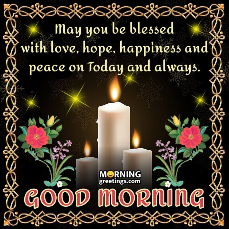 Good Morning Wishes With Candle Images