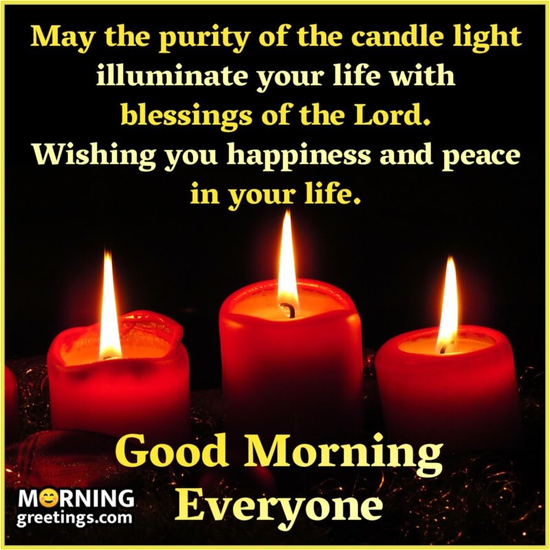 Good Morning Candle Light Wishes