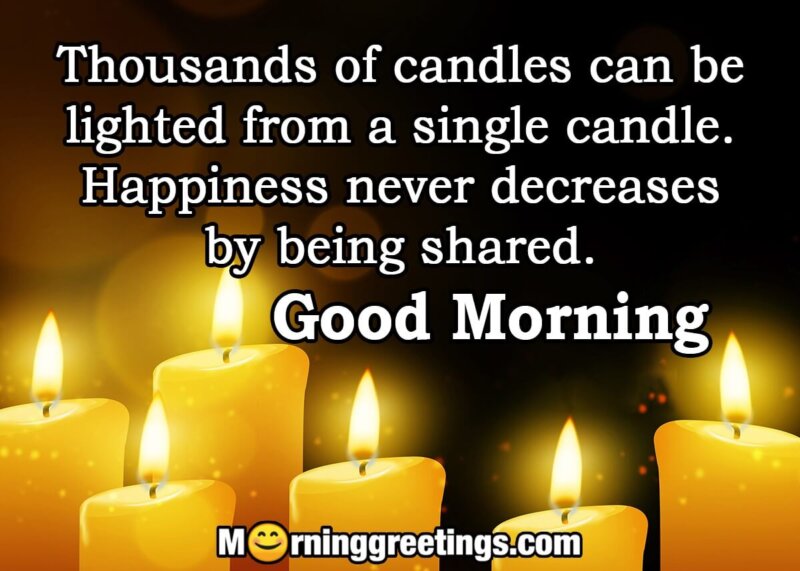 Good Morning Candle Quote Of Buddha
