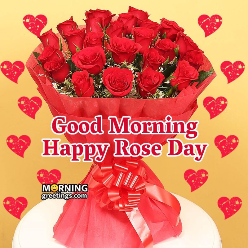 Good Morning Happy Rose Day Rose Bouquet