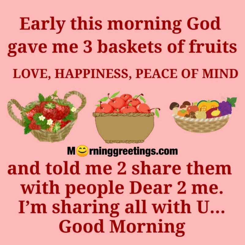 Good Morning Share God's Blessings