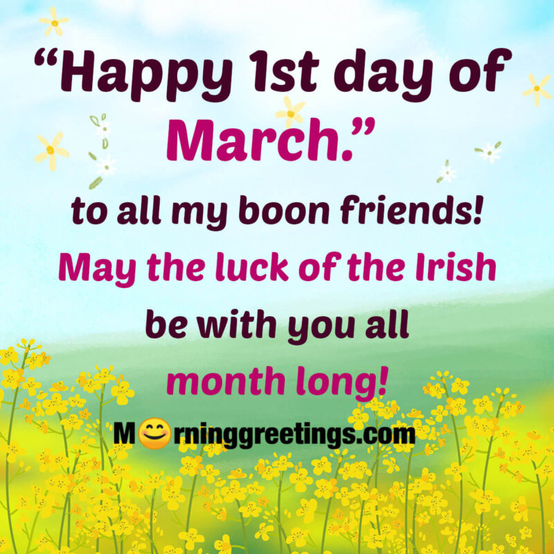 Happy 1st Day Of March To Friends!