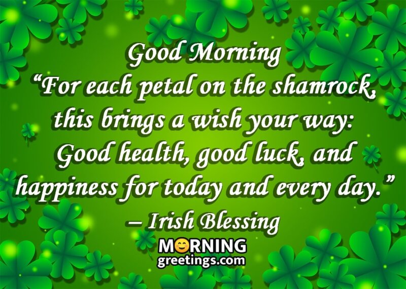 Good Morning Happy St. Patricks Day Wish Quote