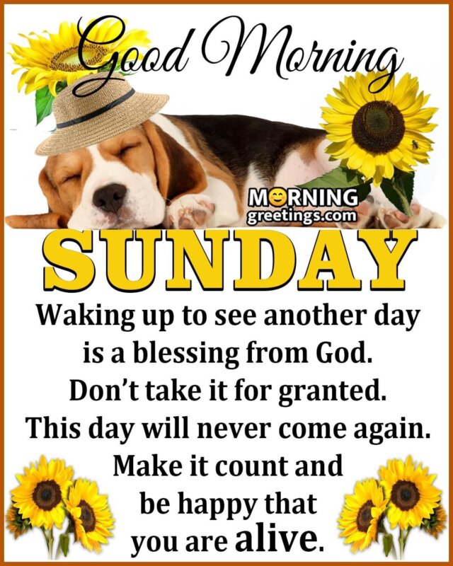 Good Morning Sunday Message