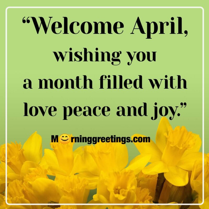 Welcome April Wish Image