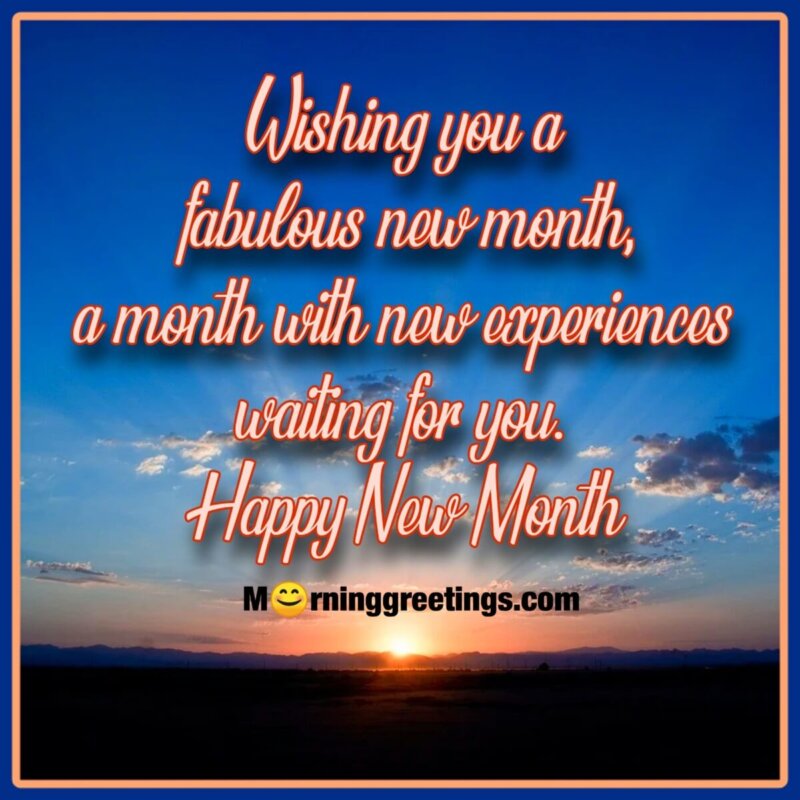 Wishing You Fabulous New Month Image