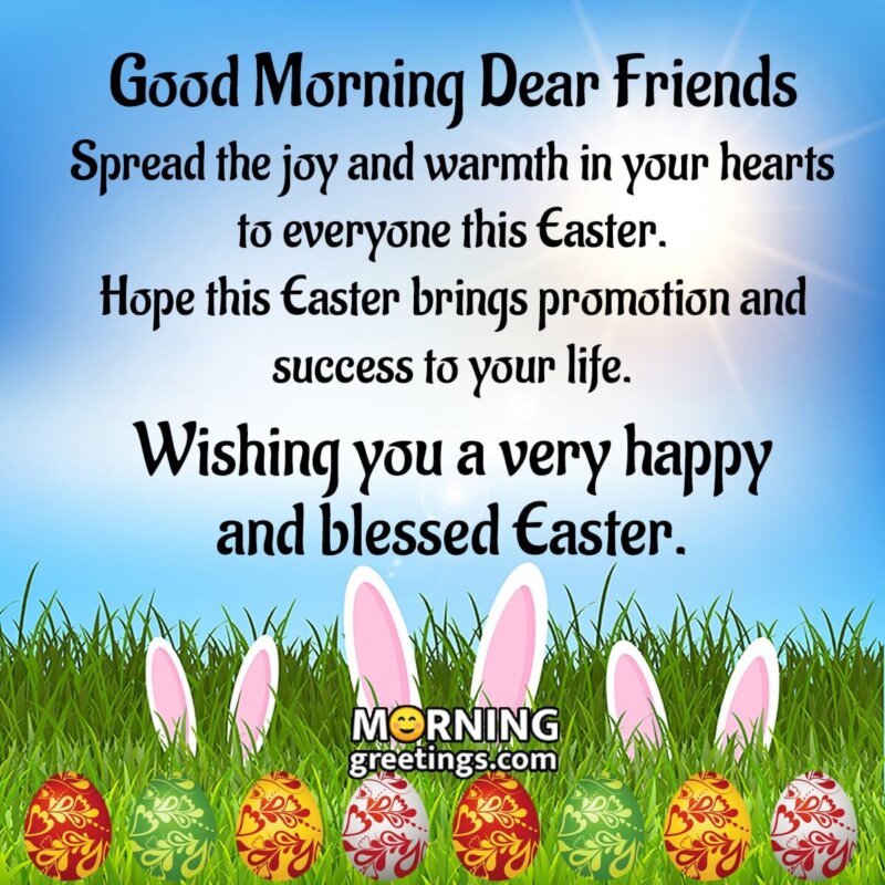 Good Morning Happy Easter Wish For Friends