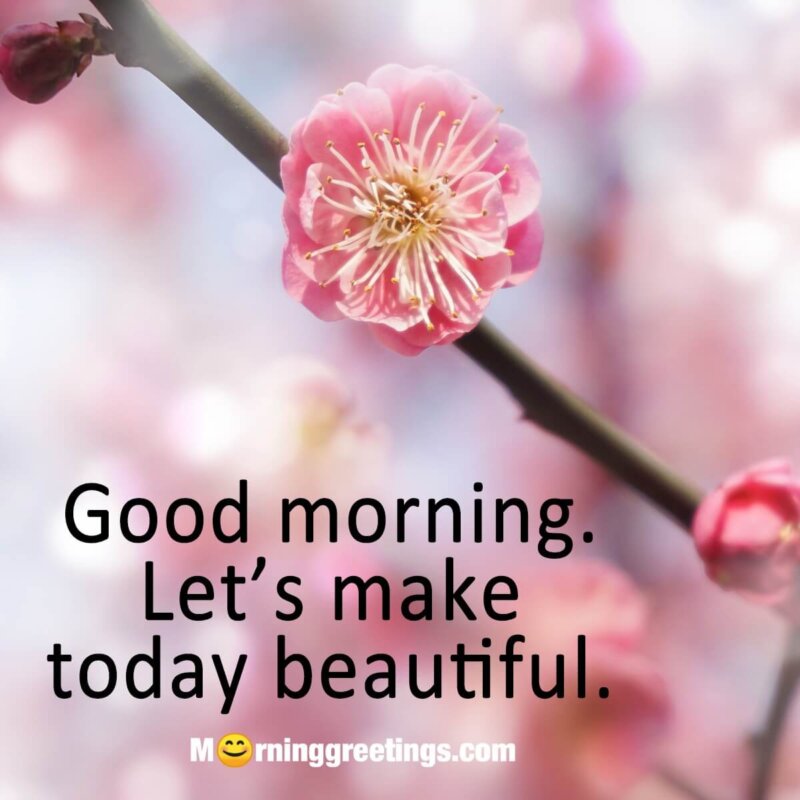 Good Morning Let’s Make Today Beautiful.