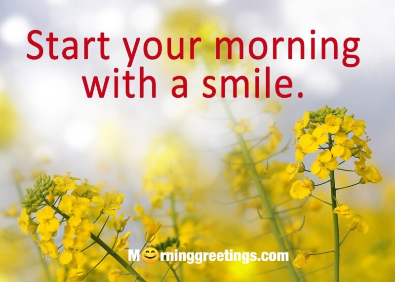 Start Your Morning With A Smile