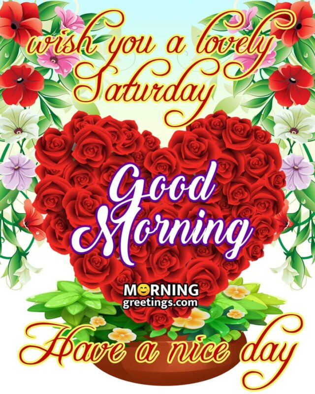 Wish You A Lovely Saturday Good Morning