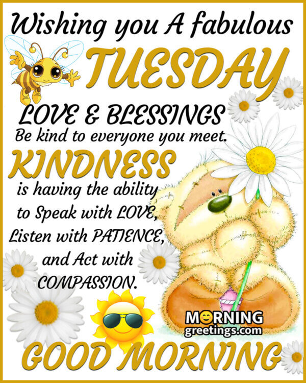 50 Best Tuesday Morning Quotes Wishes Pics Morning Greetings