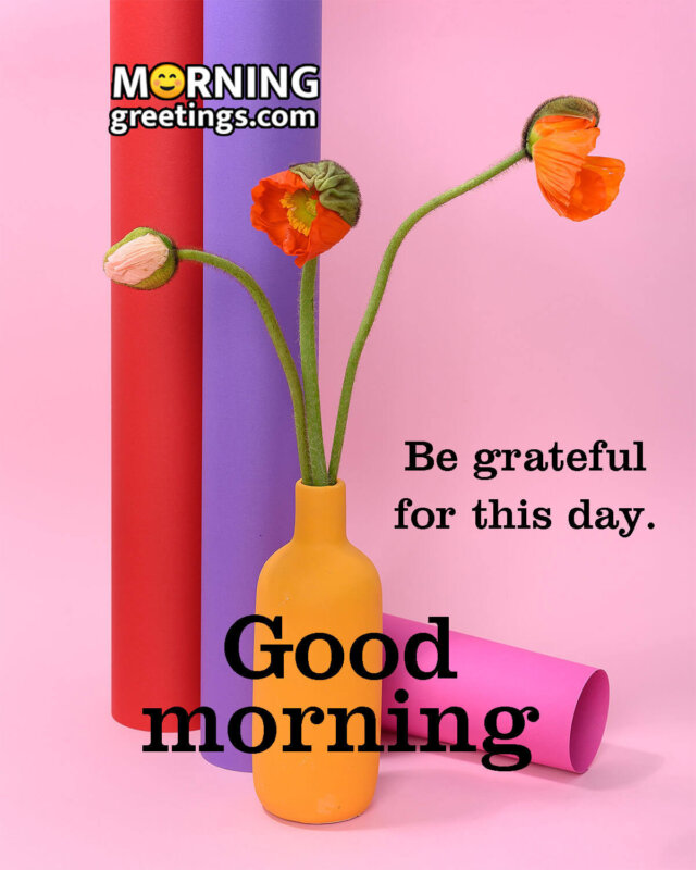 Be Grateful For This Day Good Morning