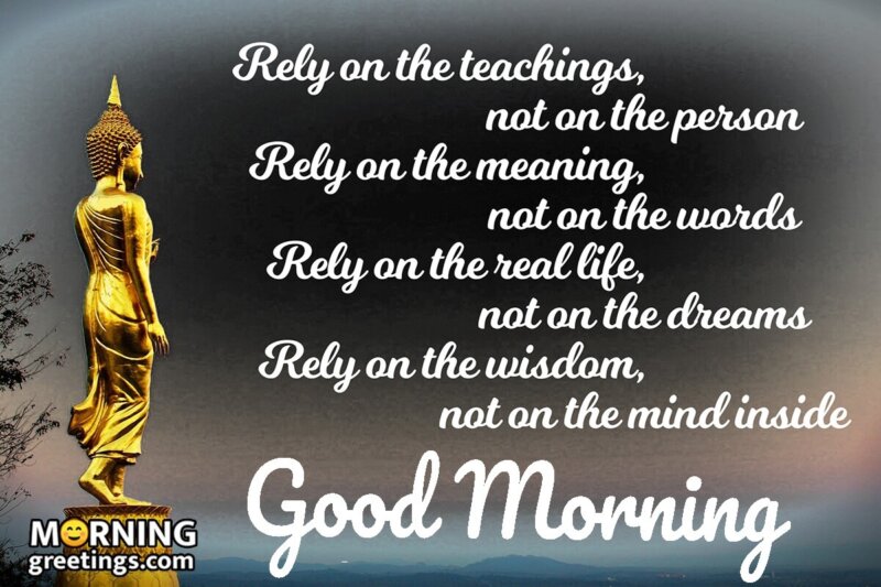 Good Morning Buddha Message Image