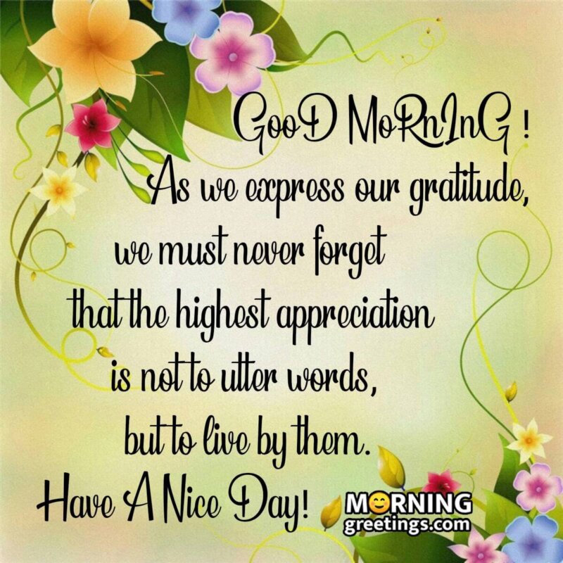 Good Morning Express Gratitude