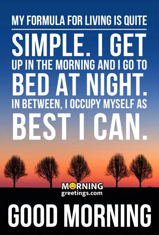 Good Morning Formula For Living
