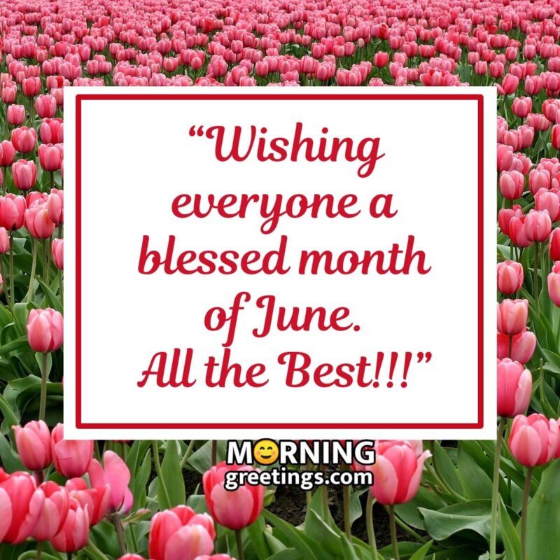 Wishing A Blessed Month Of June