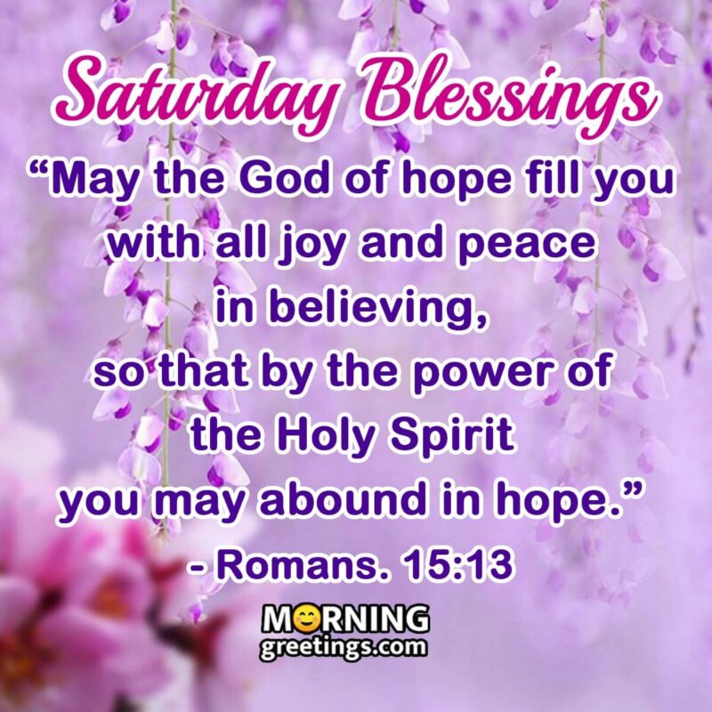 Saturday Blessing Image