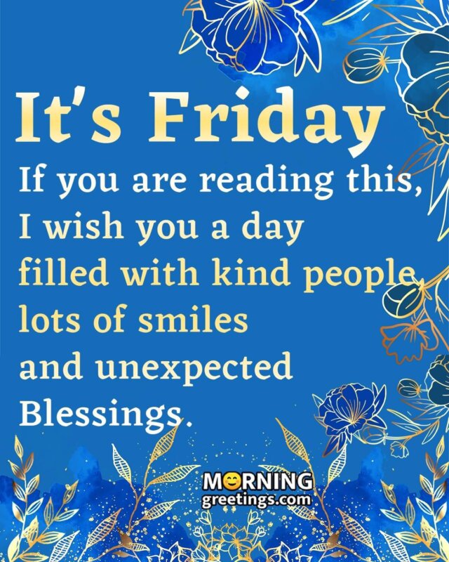 It's Friday Message