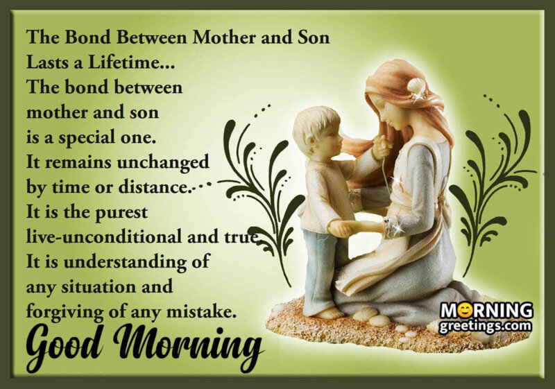 Good Morning Bond Between Mother And Son