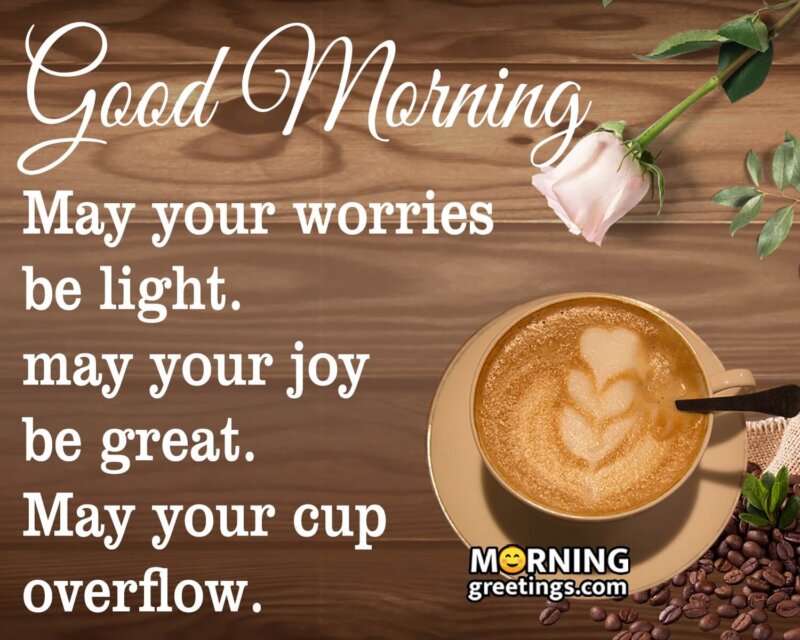 Good Morning Wish With Coffee