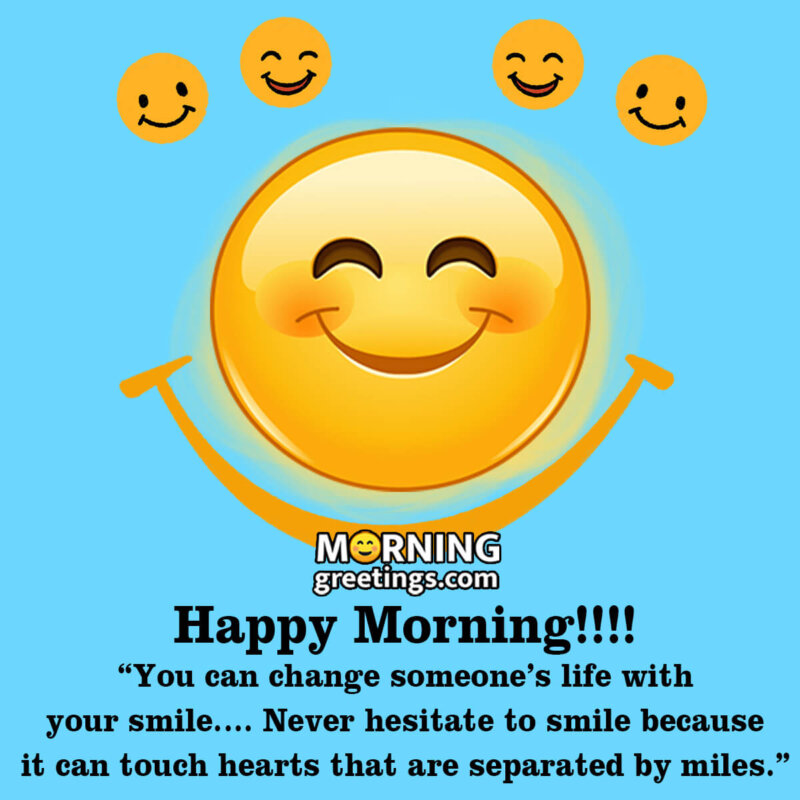 Happy Morning Message On Smile