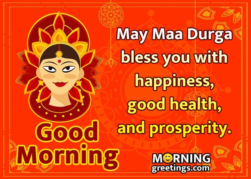 Good Morning Blessing Of Durga Pic