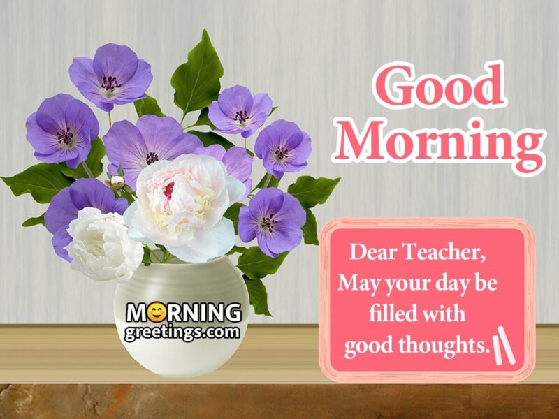 Good Morning Dear Teacher Image