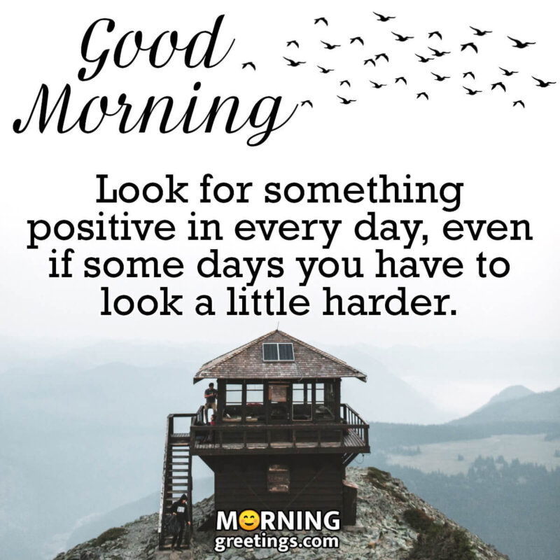 Good Morning Look For Something Positive In Every Day